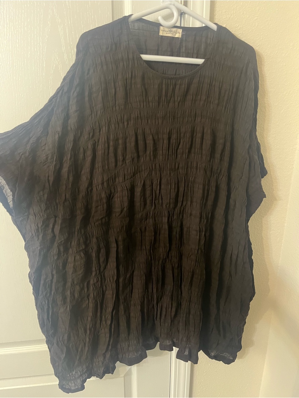 NATURAL LIFE brown Crinkled Swim Coverup Tunic
